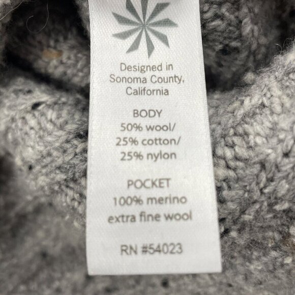 Athleta Donegal Passage Cowl Neck Sweater Poncho Women's XS Wool Blend Pocket - Picture 7 of 8